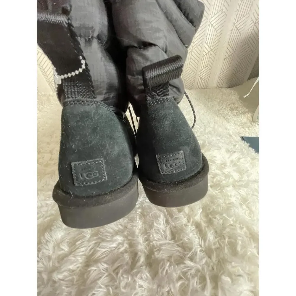 UGG x STAMPD BLACK LACE-UP SUEDE/ WOOL WINTER BOOTS,  MEN US 12 NWOB READ*